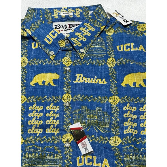 Reyn Spooner UCLA Bruins Mens Classic Hawaiian Button Shirt XL New NWT *READ - Picture 3 of 9